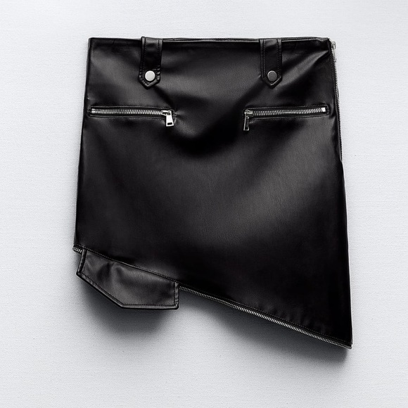 NEW! Zara 2 in 1 Faux Leather Skirt - Picture 7 of 8